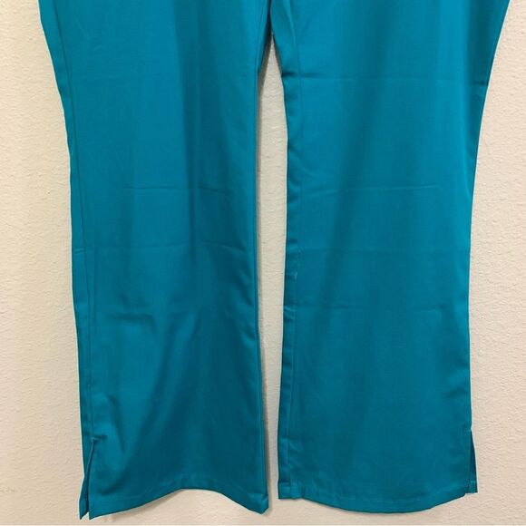 Dickies Teal High Waist Scrub Pants Women’s Large Draw String Pockets. - Picture 6 of 12